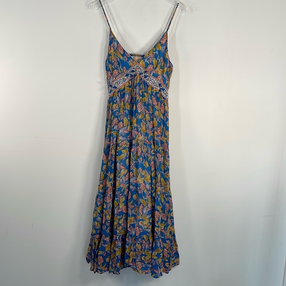 Anthropologie Verb By Pallavi Singhee Vineyard Tiered Maxi - Picture 2 of 11